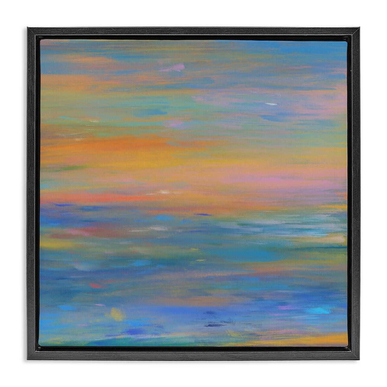 Stupell Industries Sunset Of Lights Abstraction Floating Frame, design by Atelier Posters